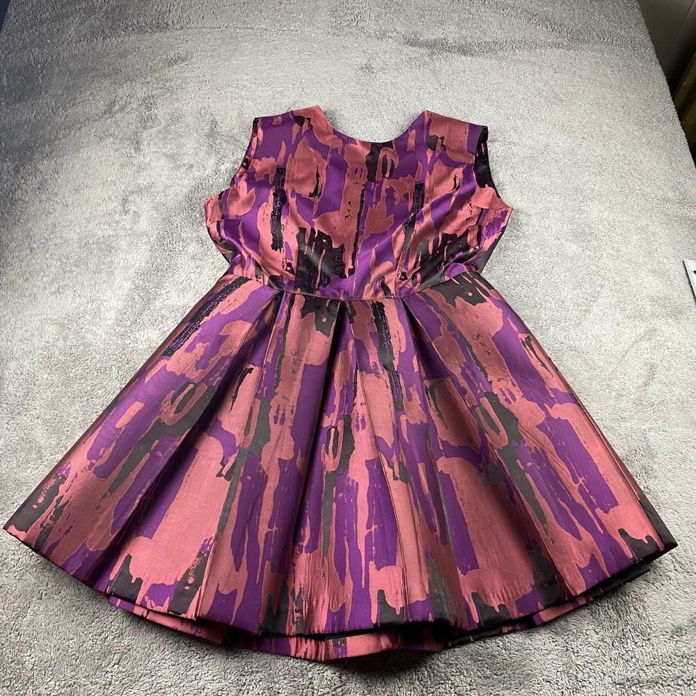 AQ/AQ Mini Skater Dress Size 8 Pink Purple Fit Flare Chic